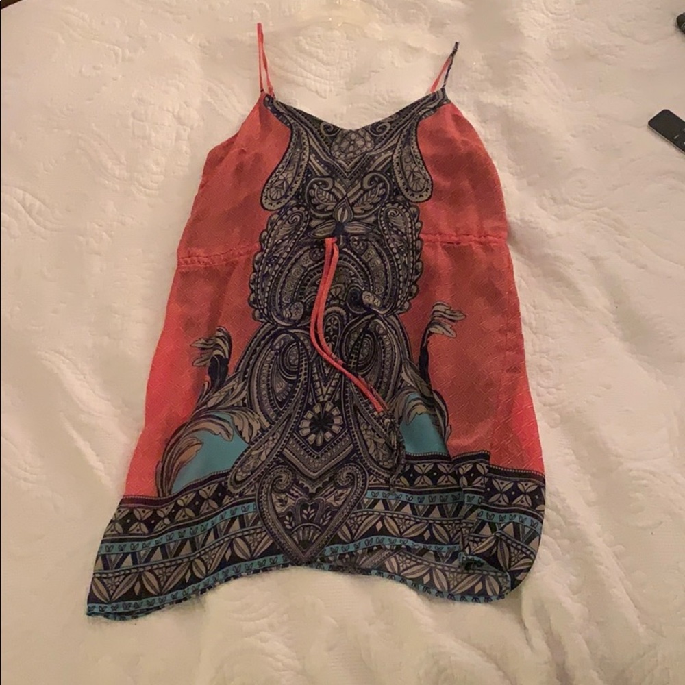 GLAM coral spaghetti dress